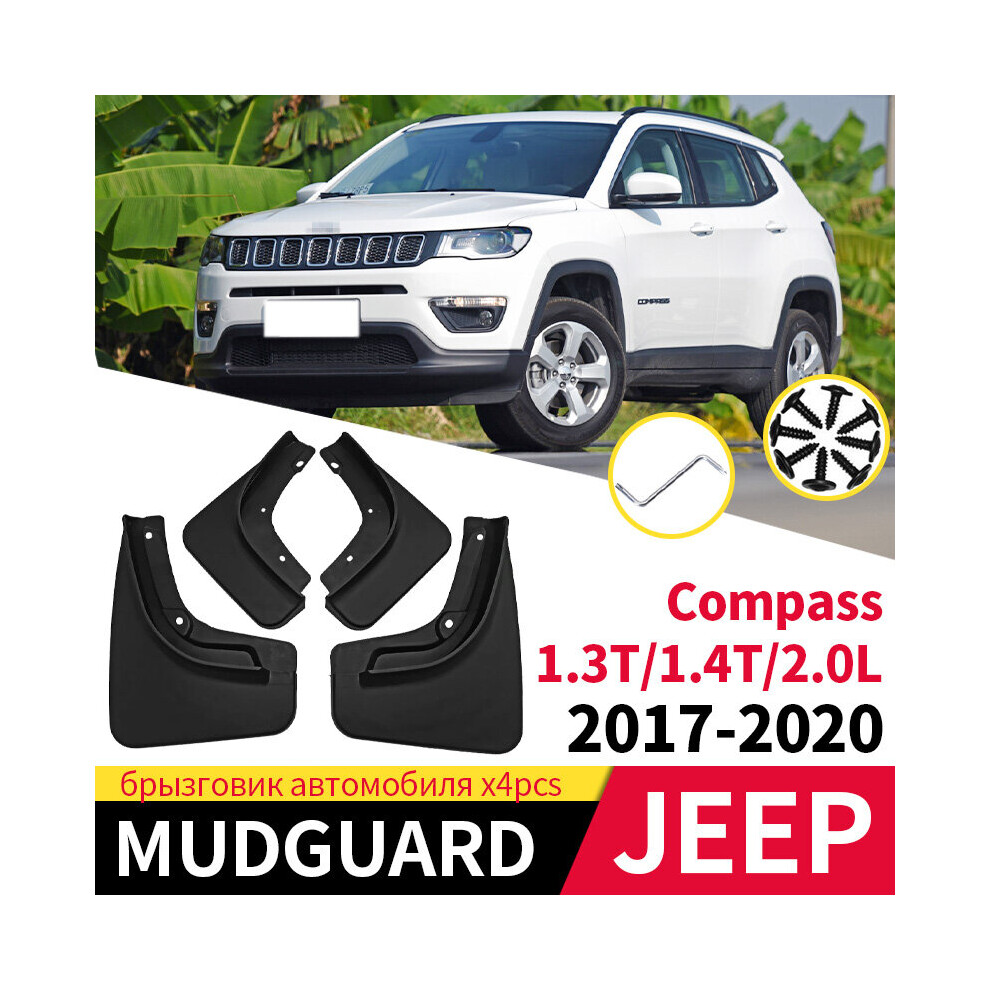 Car Mud Flaps For Jeep Compass 1.3T/1.4T/2.0L 2017-2020 Mudflaps Wheels Splash Guards Mudguards Fender Dedicated Accessories 955825633226