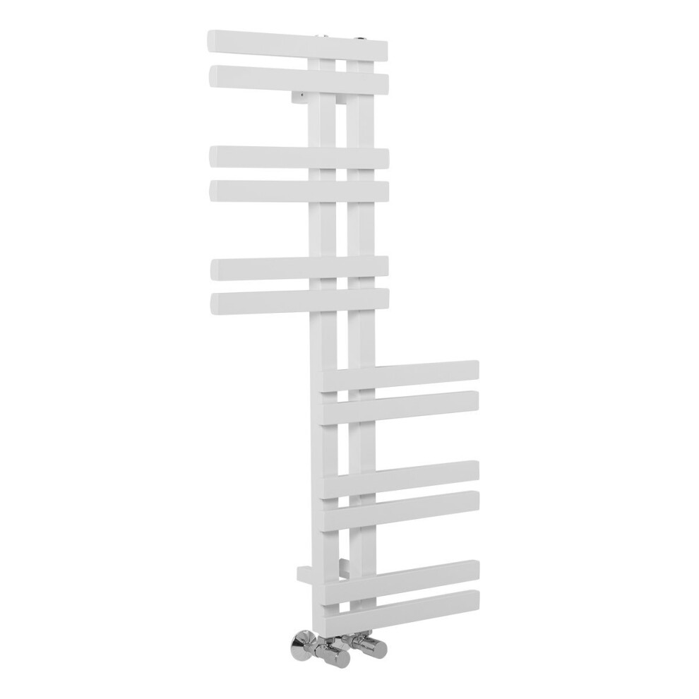 WarmeHaus 1000x550mm Designer Bathroom Heated Towel Rail Radiator Ladder Style White