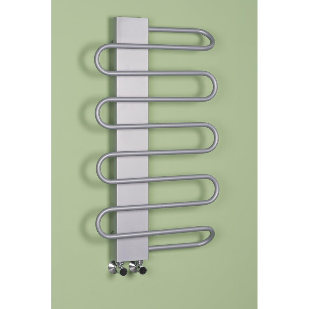 (Silver, 920x500mm) WarmeHaus Designer Bathroom Heated Towel Rail Warmer Radiator Central Heating Rad 1200x500mm