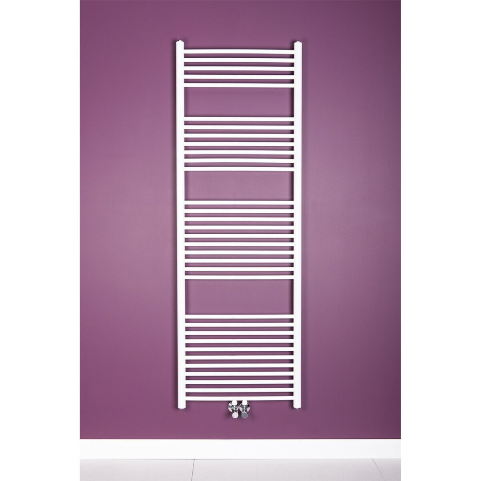 (White, 1760x600mm) WarmeHaus Straight Heated Towel Rail Bathroom Ladder Radiators