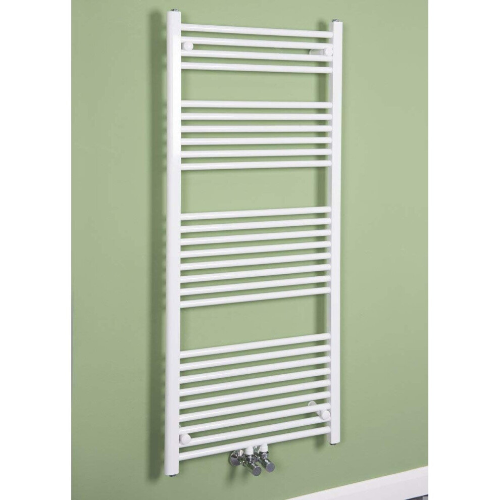 (Straight, 1450x600mm) WarmeHaus Heated Towel Rail Bathroom Ladder Radiators White