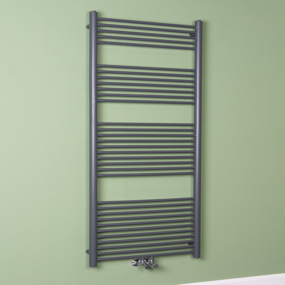 (Straight, 1760x600mm) WarmeHaus Heated Towel Rail Bathroom Ladder Radiators Grey