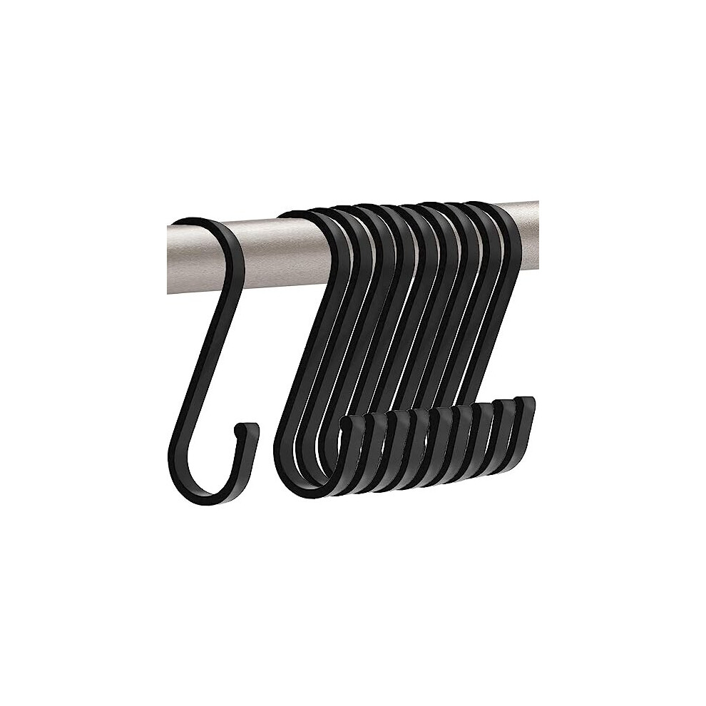 10 Pack S Hooks Heavy Duty S Shaped Hooks S Hanging Hooks S Hanger Hook Pan Pot Holder Rack Hooks For Hanging Pans Pots Cups Clothes Bags(White) 7042558891948