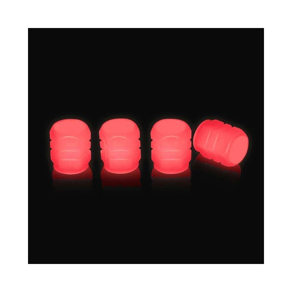 4PCS Night Glow Luminous Wheels Cap Tire Valve Stem for Car, Air Caps Cover