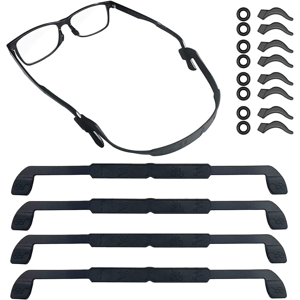 Eyewear Strap for Universal Sports Sunglasses Retainer, Unisex Sunglass Strap Safety Glasses Holder 2 styles Ear Grip