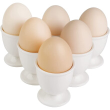 Ceramic Soft Hard Boiled Egg Cups Holder Set of 6 for Breakfast Brunch Soft Boiled Egg Holder