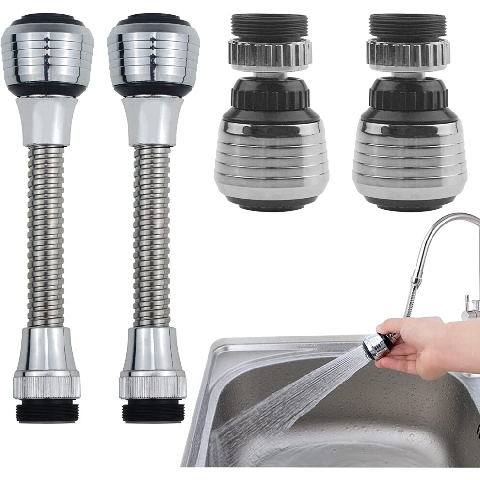 4 PACK Faucet Extender Tubes  360 Degrees Faucet Extension Sprayer for Kitchen Sink-image-OPC-PBXVCX5-NEW