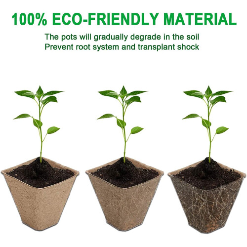 288 Cells Peat Pots Seed Starter Tray,24 Pack Seed Starter Kit,Premium Biodegrad 2