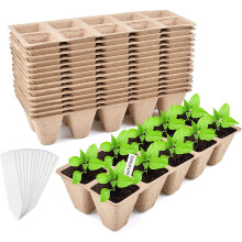 150 Cells Peat Pots Seed Starter Tray,15 Pack Seed Starter Kit,Premium Biodegradable and Organic Germination Seedling