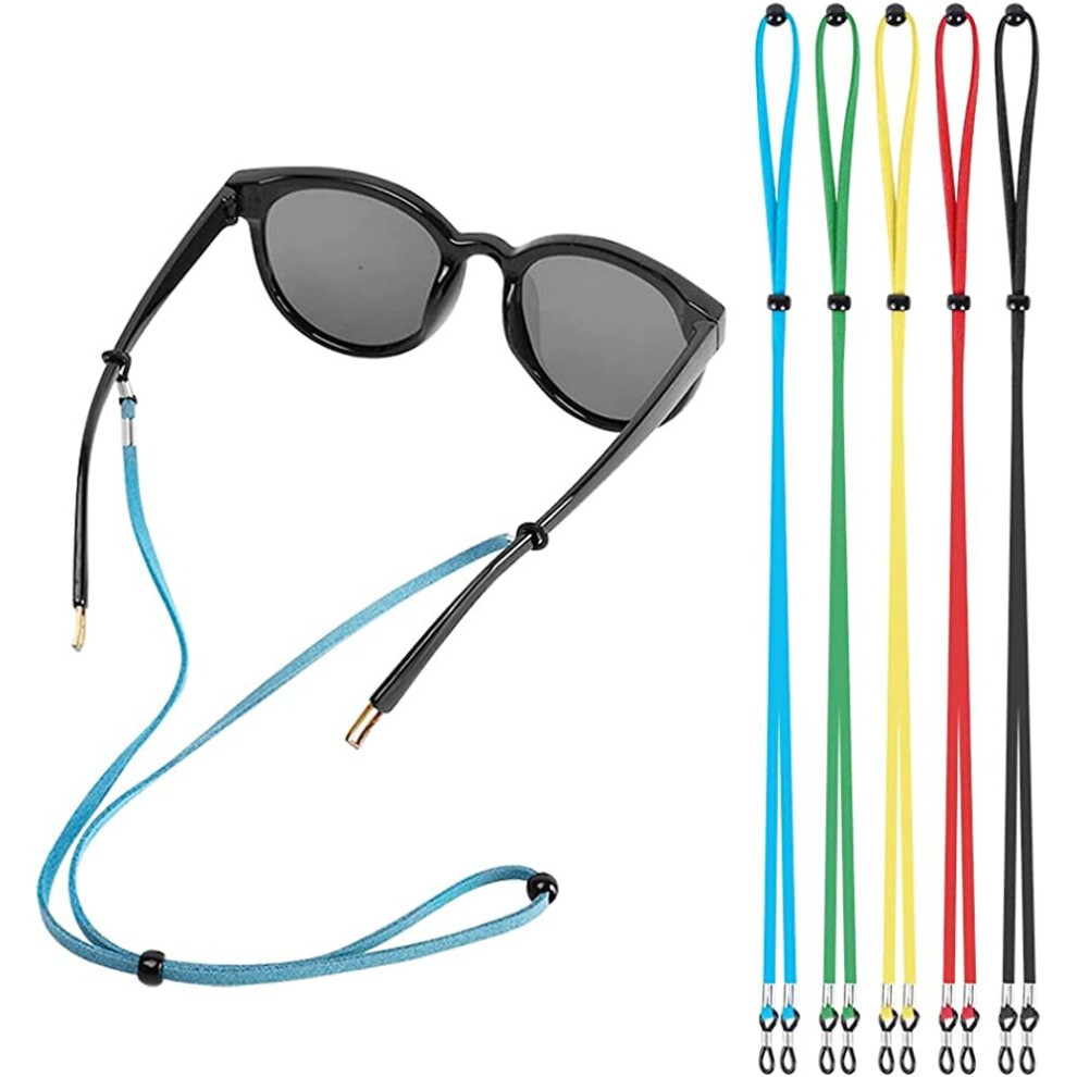 Eyeglasses Holder Straps Cord, Sunglasses Strap Adjustment for Men Women, Anti-slip Sports Eyewear Retainer Lanyards 5PC