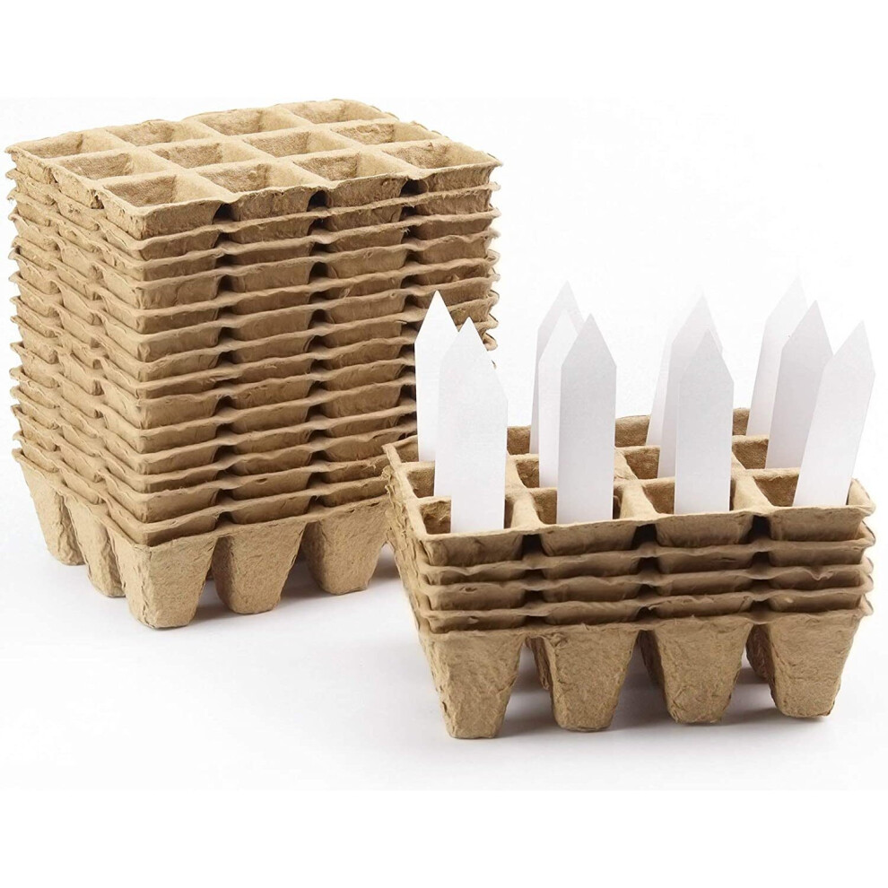 Seed Starter Peat Pots,Peat Pots for Seedlings Packs of 12x20 Cell Organic Biodegradable Plant Starter Trays for Vegetab