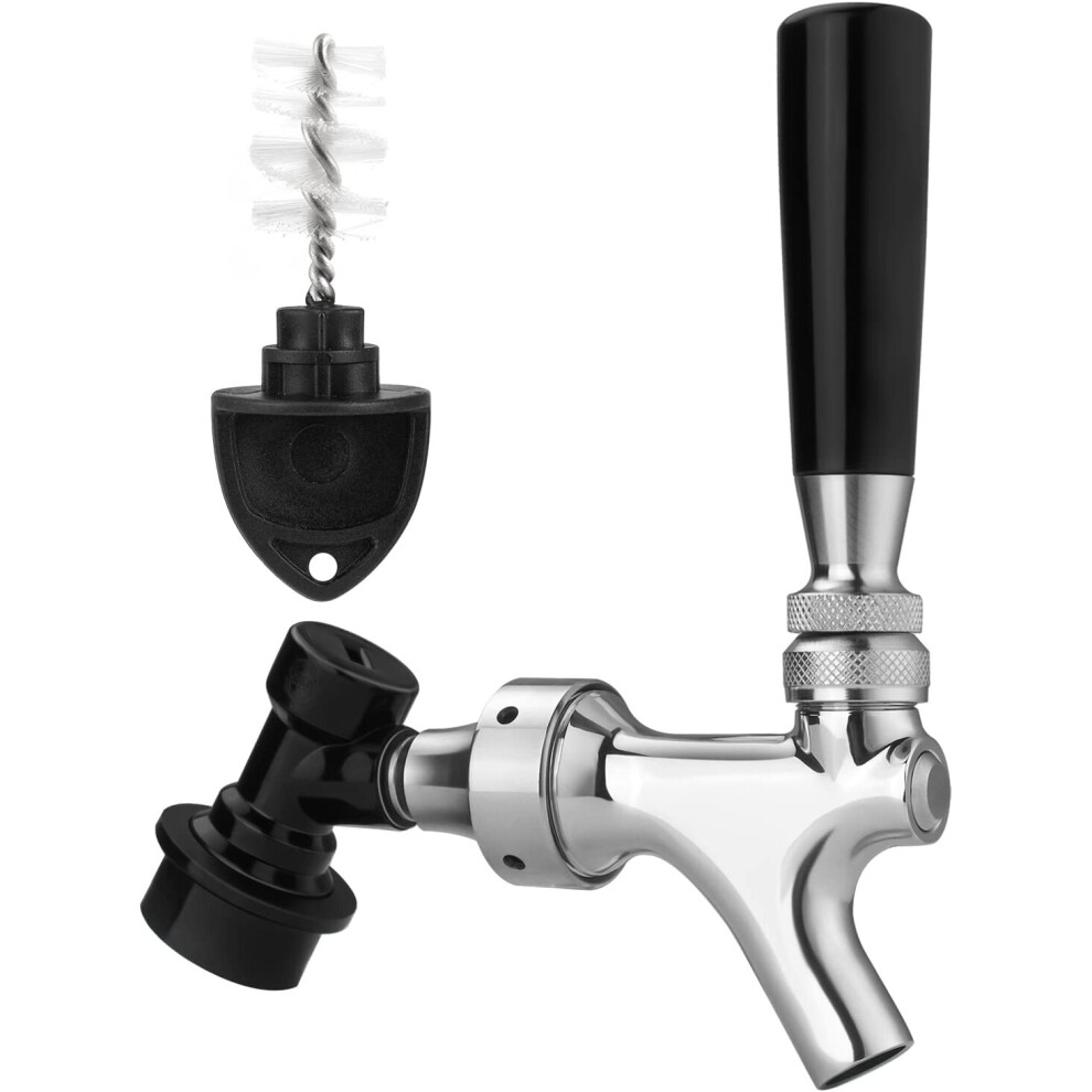 Stainless Steel Core Beer Faucet Polished Chrome-Plated Brass Beer Tap