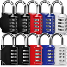 10 Pack Combination Lock Resettable 4 Digit Combination Padlock Waterproof Locke