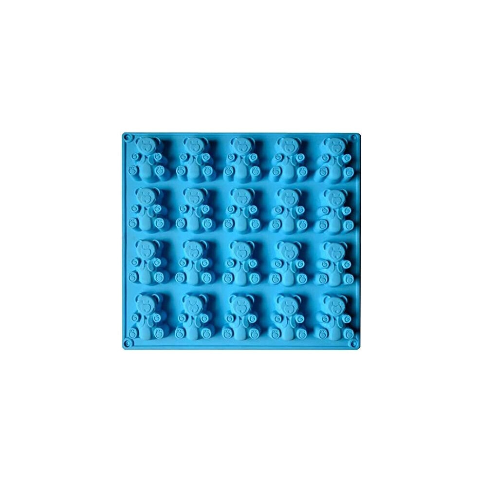 20 Cavity Large Gummy Bear Mold/Big Bear Crayon Mold for Brownie Muffin Chocolate Ganache Jelly Pralines Caramels Candy