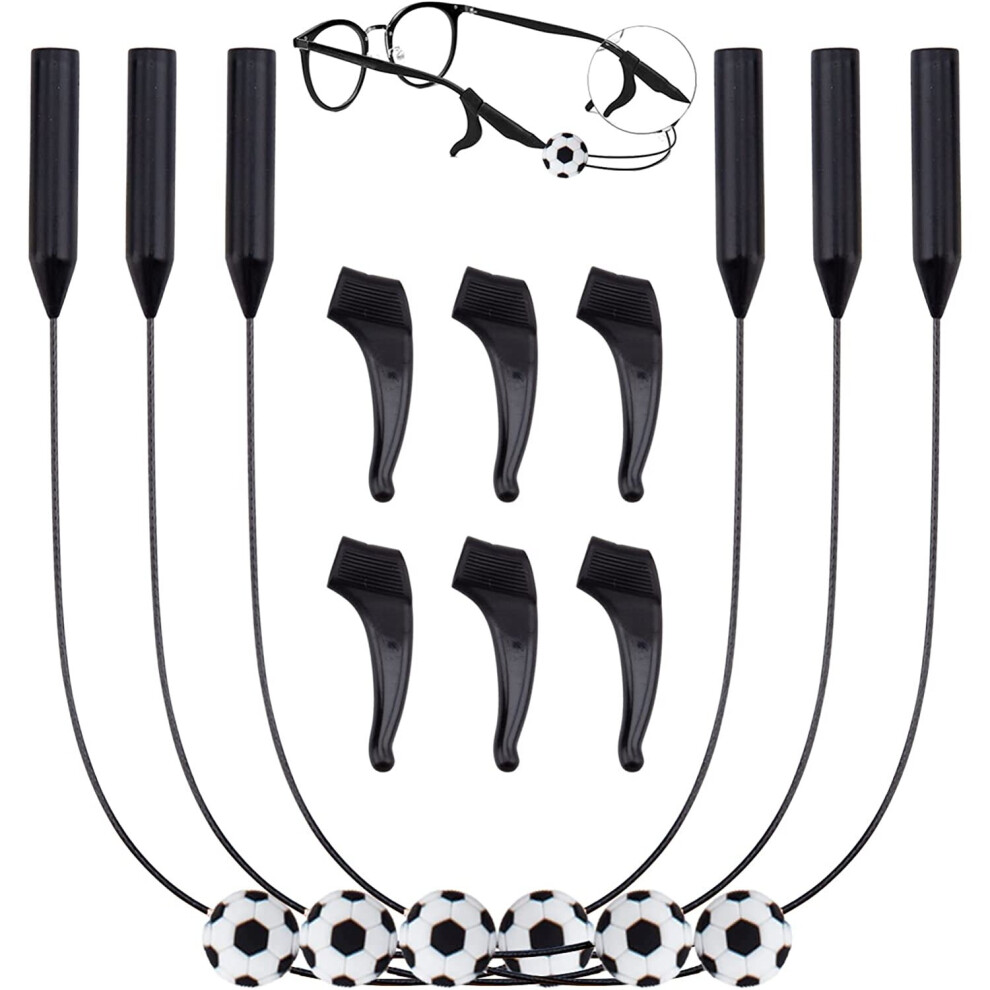 3 Pack Glasses Straps,Adjustable Eyewear Retainer Holder,cartoon character with basketball, football, rugby
