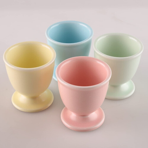 Porcelain Egg Cups Ceramic Egg Stand Holders for Soft Boiled Eggs 2