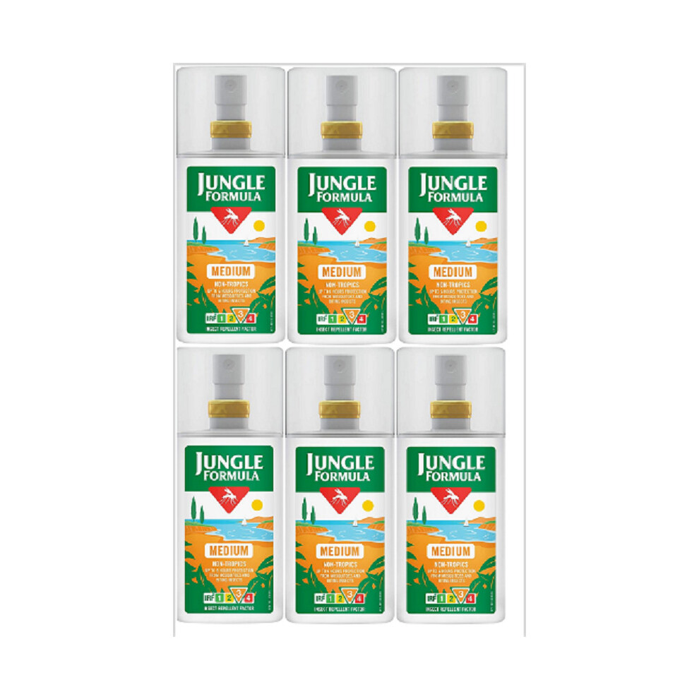 Jungle Formula Insect Repellent Pump Spray Factor 3 Medium 6x 90ml EXP JULY 2021