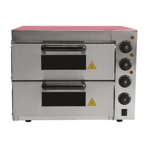 Commercial Baking Oven Fire Stone Electric Pizza Oven Twin Deck 2