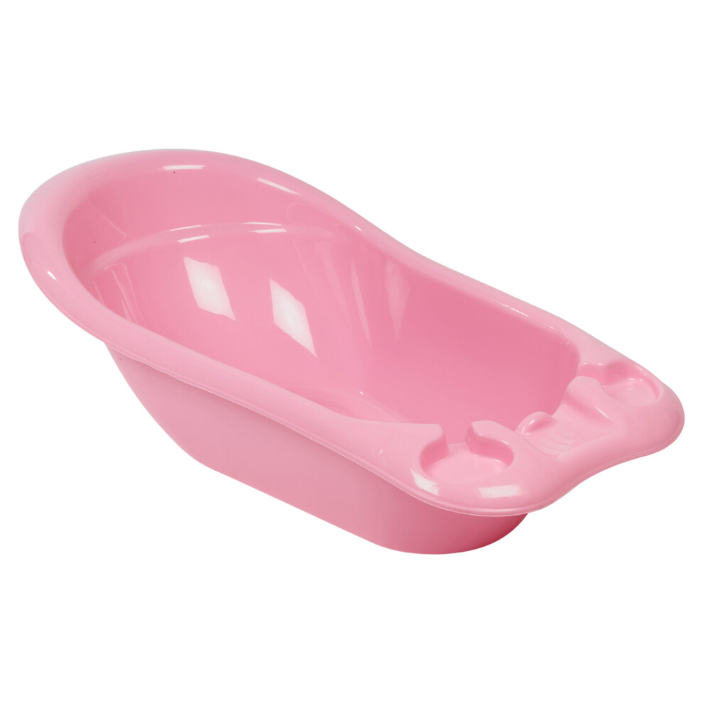 (Pink) 100L Pink/Blue Plastic Portable Baby Bath Seat Tub