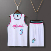 (white, XL) Miami Heat Dwyane Wade adult and children's jersey set