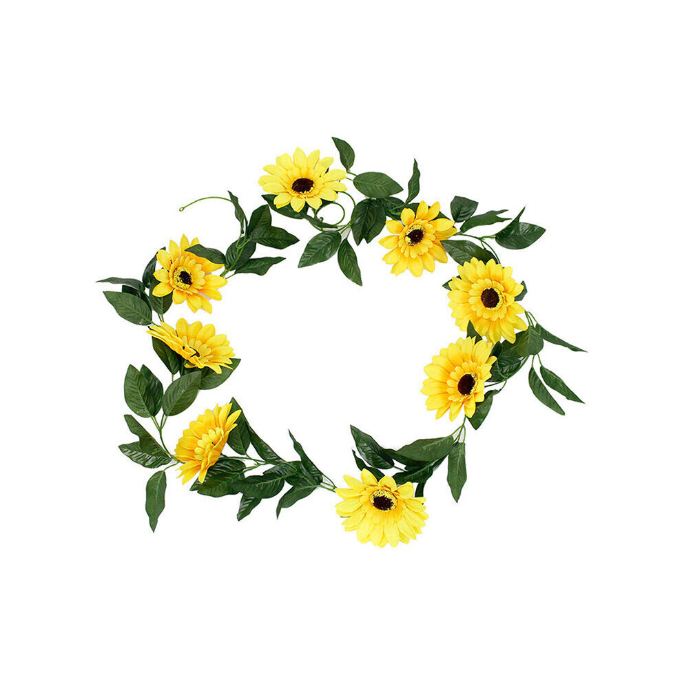 2PCS Artifical Sunflower Garland Flower Vine Wedding Floral Arch Decor Silk For Wedding Party Decoration