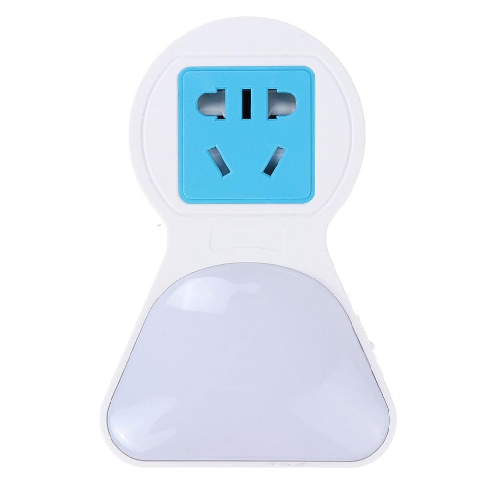 (US Plug) 5A 9 LED Plug Socket Lamp Plug-in Wall Hallway Night Light USB Charging US/EU Plug