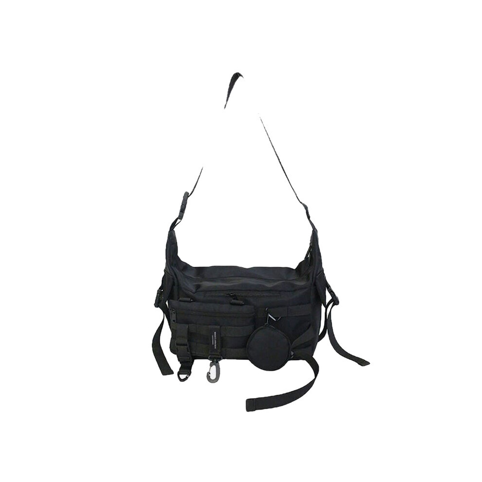 (Black) 3 Pcs Men Nylon Dumpling Shape Three-in-one Cool Stylish Sports Hippie Bag Crossbody Shoulder Hobo