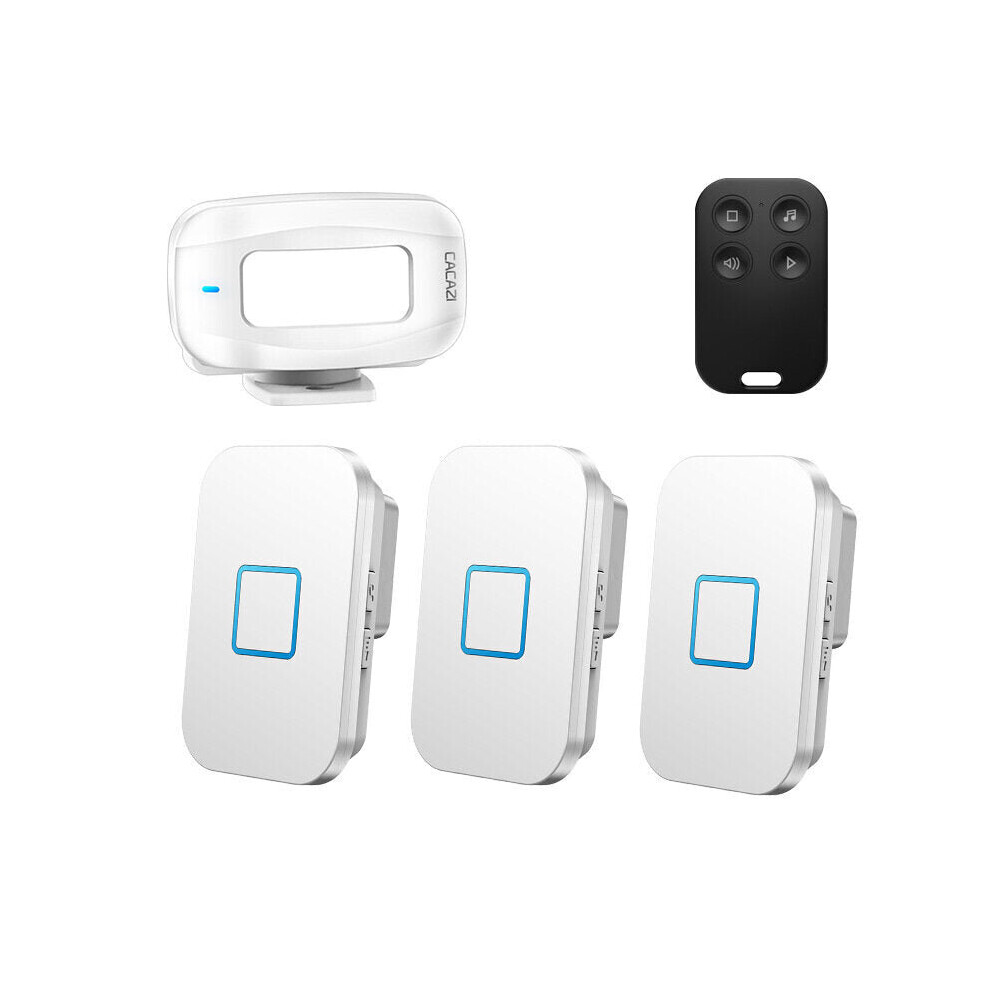 (Type 1) 433Mhz 1 Sensor 3 Receiver Wireless PIR Motion Detector Infrared Doorbell Shop Welcome Receiver Remote Control Home Security Alarm Sensor Door Bell