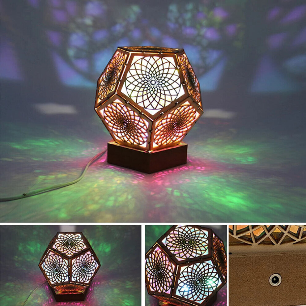 3D USB Starlight Projector Bohemian Style Romantic Colorful Lamp Night Lights Lamp Decor for Children's Room Bedroom Sleep Starlight