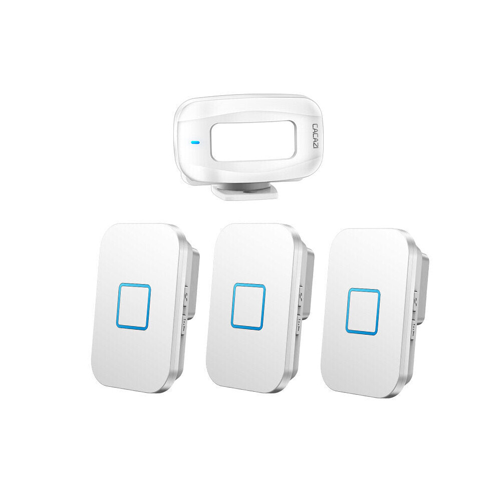 (Type 2) 433Mhz 1 Sensor 3 Receiver Wireless PIR Motion Detector Infrared Doorbell Shop Welcome Receiver Remote Control Home Security Alarm Sensor Door Bell