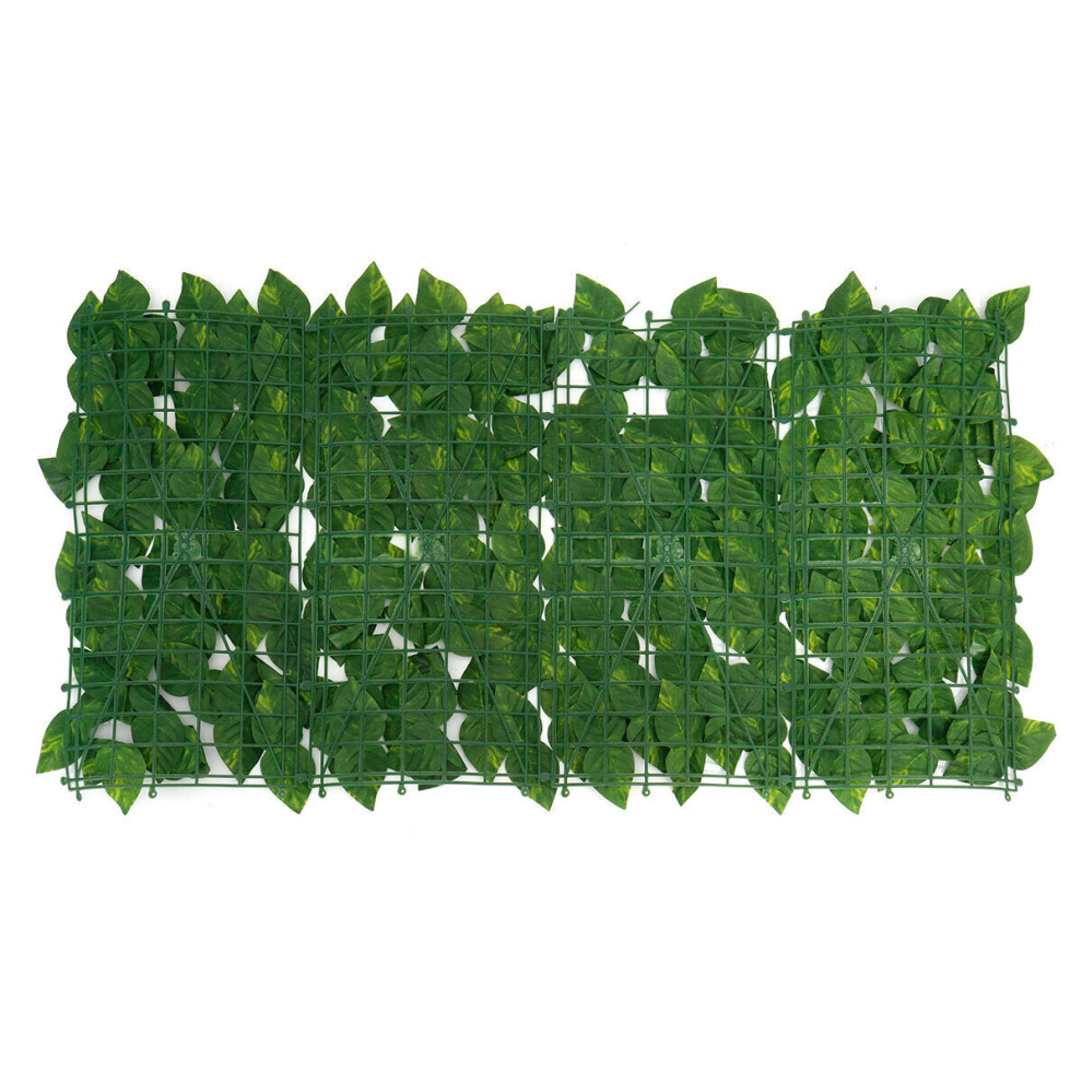 (Sweet potato leaves) 0.5M Outdoor Artificial Faux Ivy Leaf Privacy Fence Screen Decor Panels Hedge Garden Wall Cover