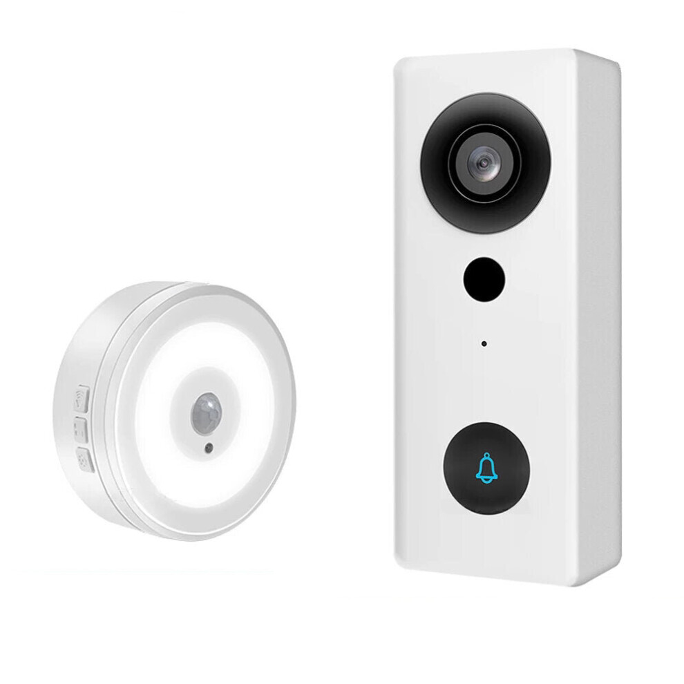 (Transmitter+Receiver) 1080P Video Doorbell WiFi Smart Home Intercom Night Vision Anti-theft PIR Alarm Wireless Cam Outdoor Waterproof Door Bell