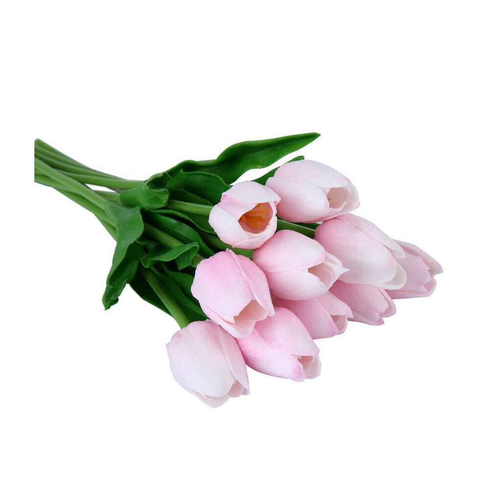 (Pink) 10PCS Fake Artificial Silk Tulips Flores Artificiales Bouquets Party Artificial Flowers