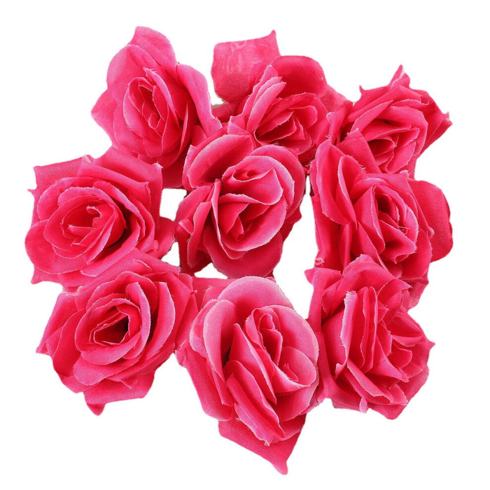 (Rose Red) 1pcs DIY Party Artificial Rose Flower Simulation Silk Home Wedding Decor