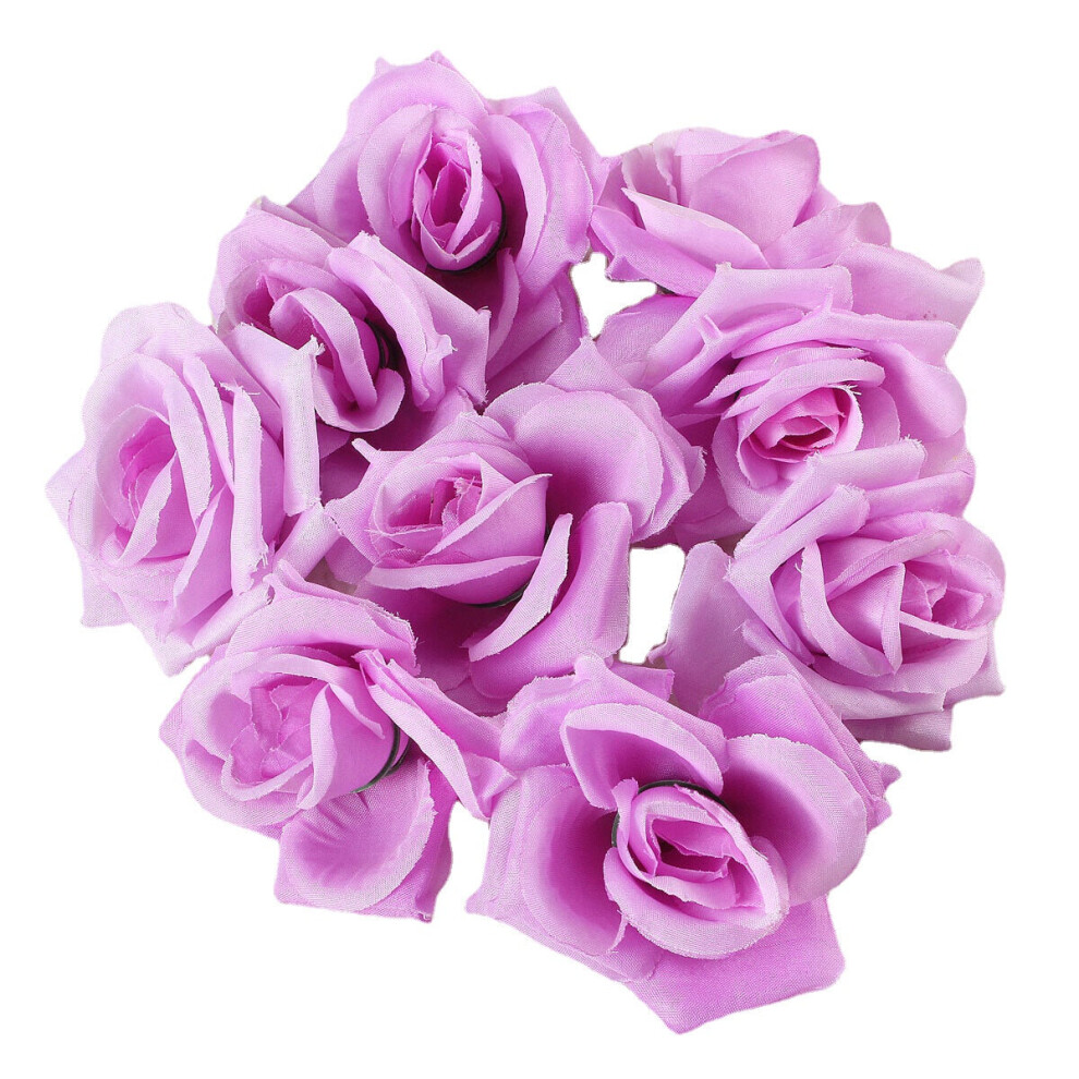 (Purple) 1pcs DIY Party Artificial Rose Flower Simulation Silk Home Wedding Decor