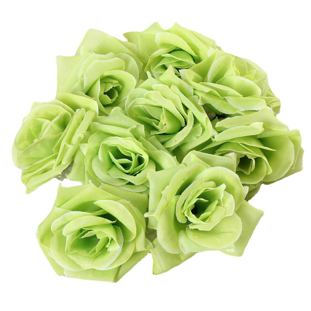 (Green) 1pcs DIY Party Artificial Rose Flower Simulation Silk Home Wedding Decor