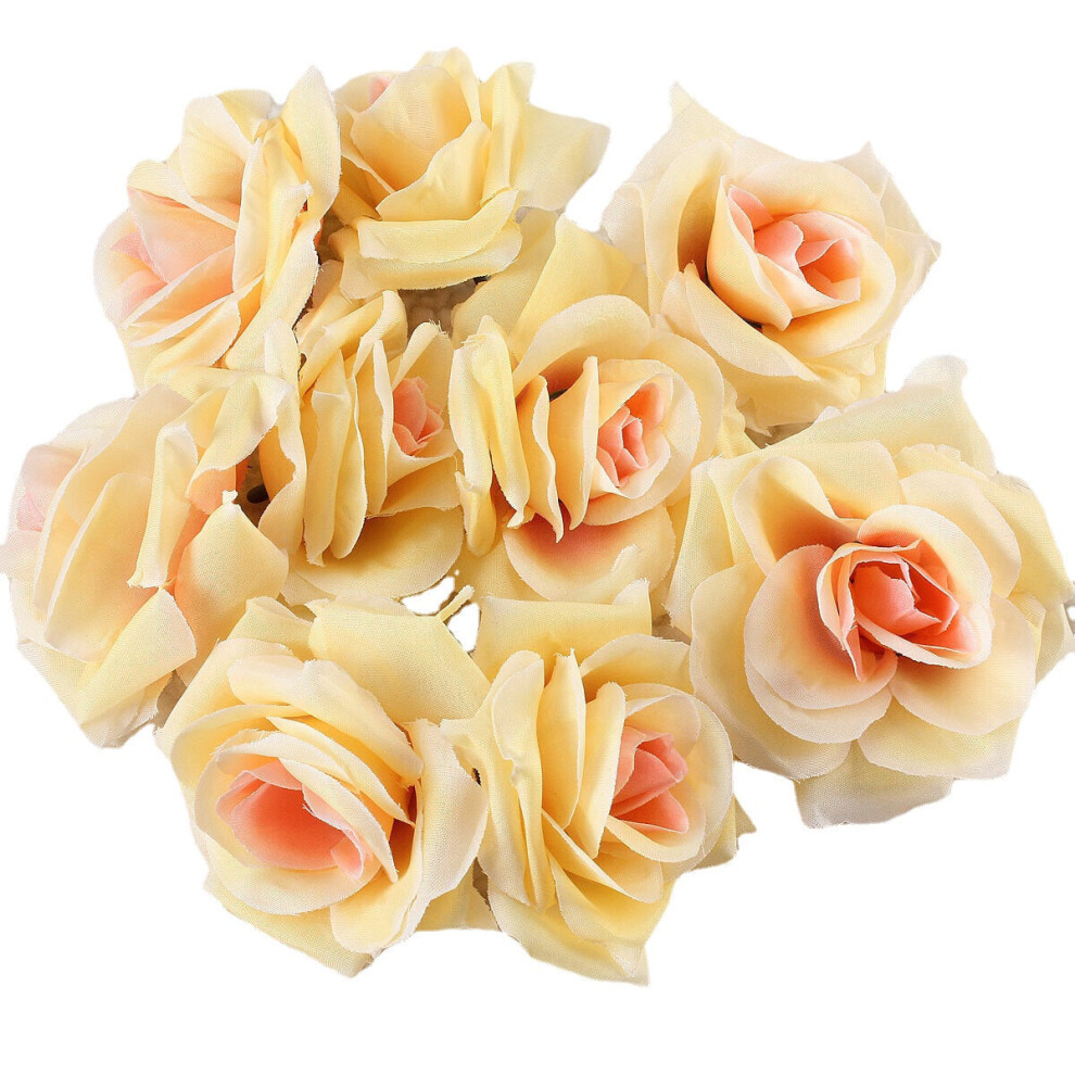 (Champagne) 1pcs DIY Party Artificial Rose Flower Simulation Silk Home Wedding Decor