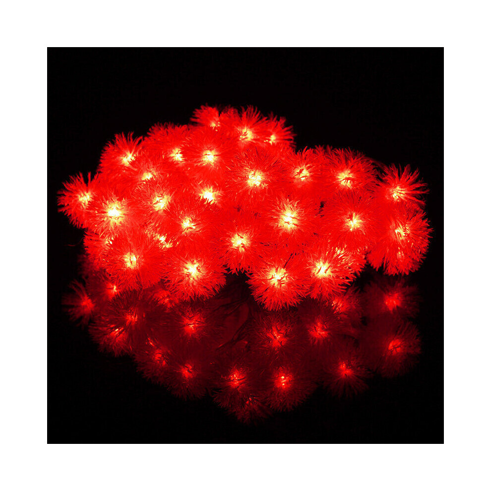 (Red) 4M 40LED Snow Fairy String Light Multi-color Flexible Portable Light String High Brightness Light String