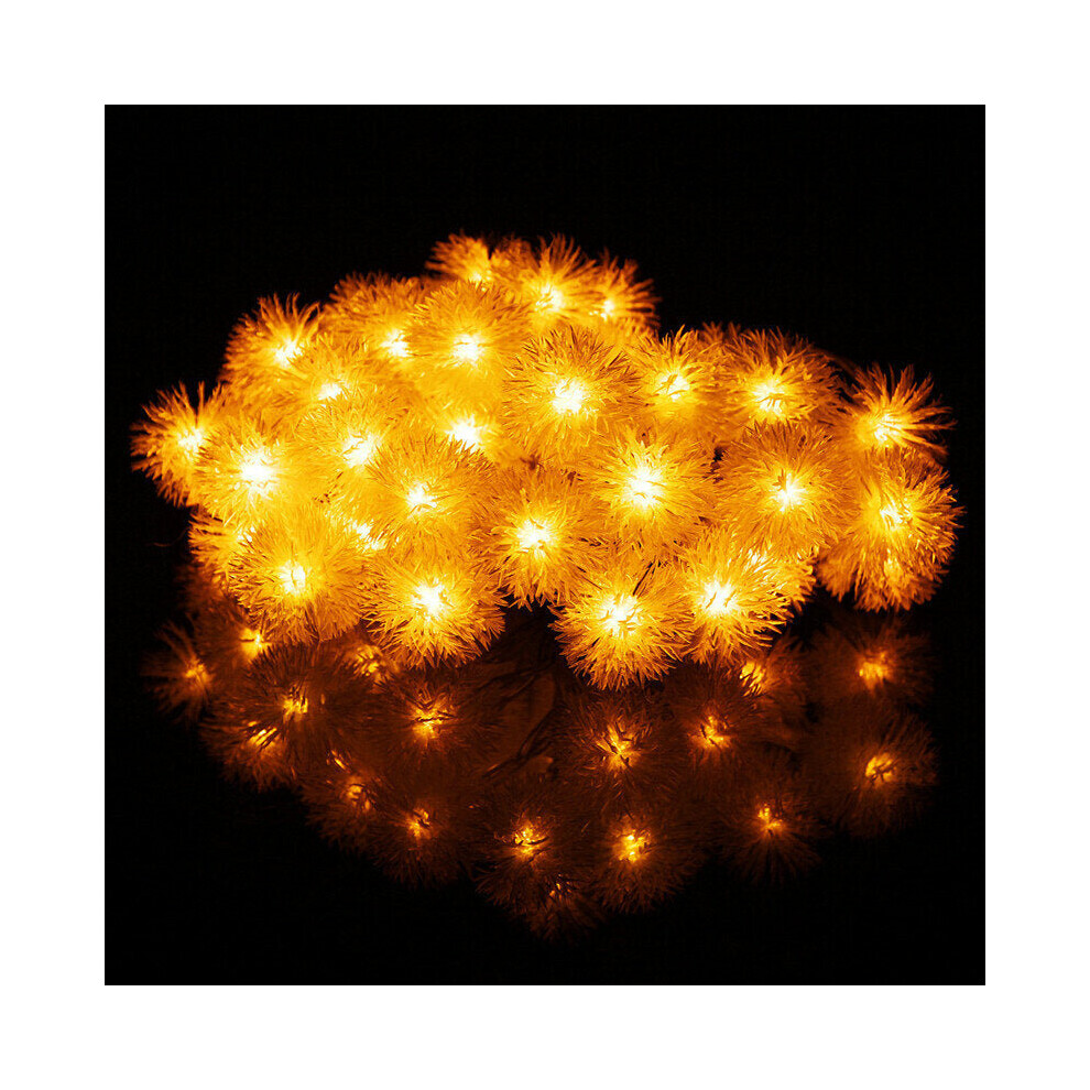 (Yellow) 4M 40LED Snow Fairy String Light Multi-color Flexible Portable Light String High Brightness Light String