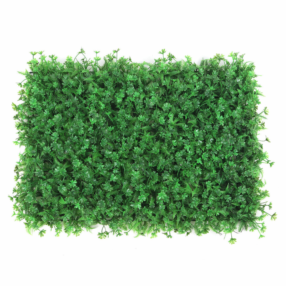 (F) 40x60cm Artificial Hedge Mat Foliage Plant Wall Fence Grass Greenery Panel Decorations