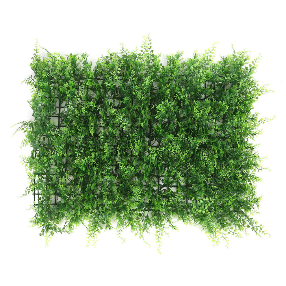 (E) 40x60cm Artificial Hedge Mat Foliage Plant Wall Fence Grass Greenery Panel Decorations