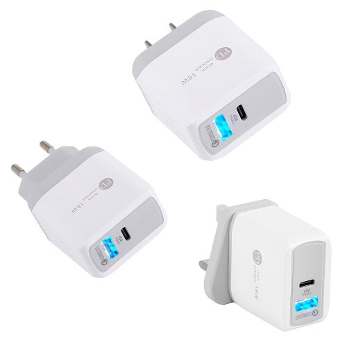 (EU Plug) 18W Quick Charger Power Adapter for Tablet Smartphone 1