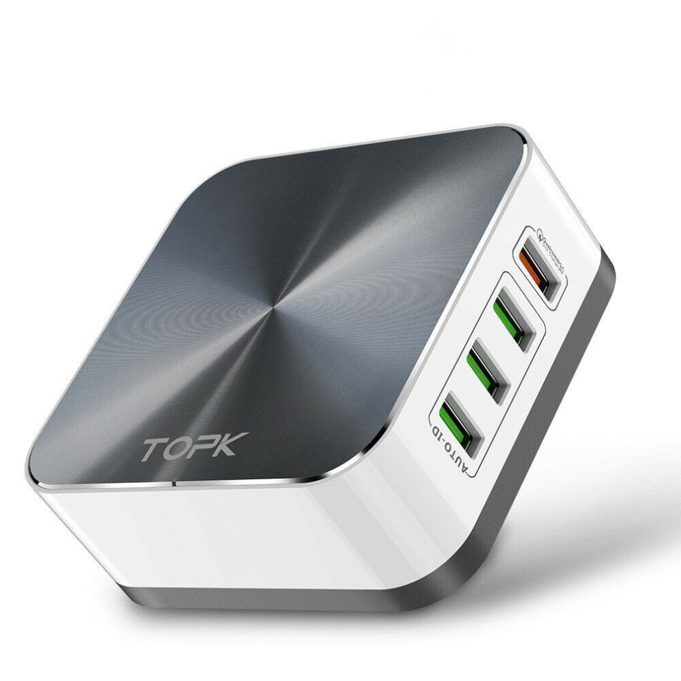 (EU Plug) 50W Quick Charge 3.0 8 Port USB Charger Power Adapter for Samsung Smartphone Tablet