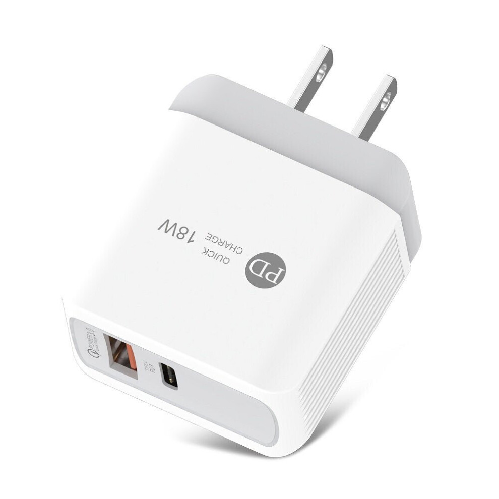(Us Plug) 18W Quick Charger Power Adapter For Tablet Smartphone White 9078193131765