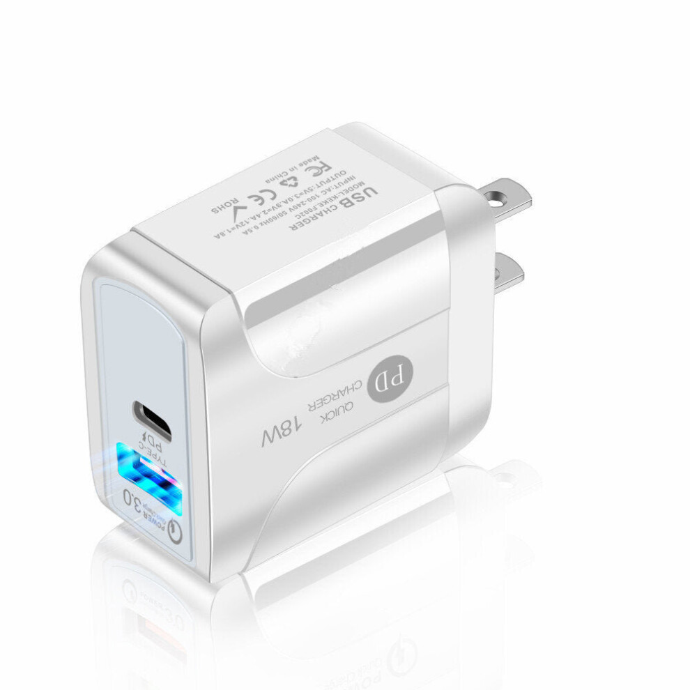 (, Us Plug) 18W Usb Quick Charger Power Adapter For Tablet Smartphone White 9078193131741