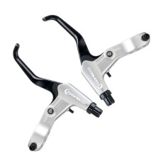 (Silver) 1 Pair Bicycle Brake Handle Lever Fixed Gear Universal Ultralight Brakes Lever Protector Covers Cycling Bike Accessories