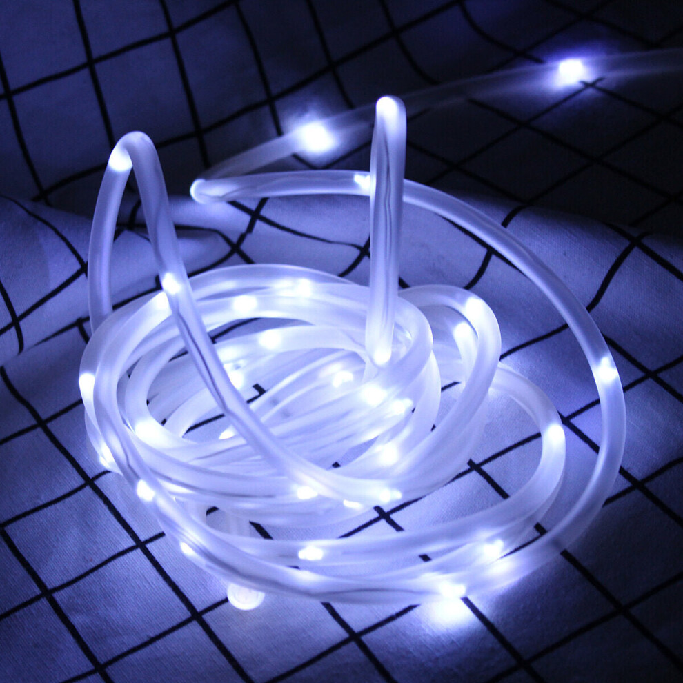 (Natural Color) 39FT 100 LED Solar String Rope Fairy Light Waterproof Xmas Wedding Party Decor Night Light