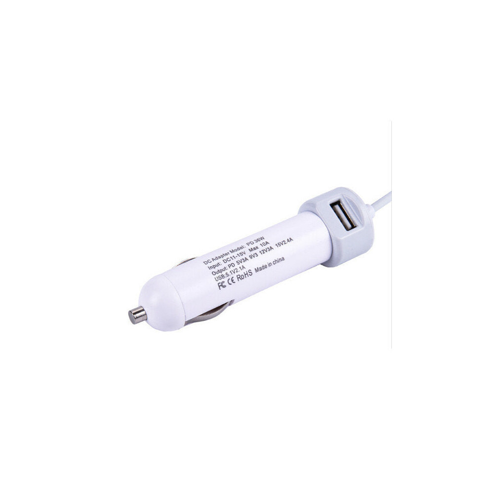 36W USB2.0 Type C Car Charger With Quick Charge 3.0 For Cellphone Tablet