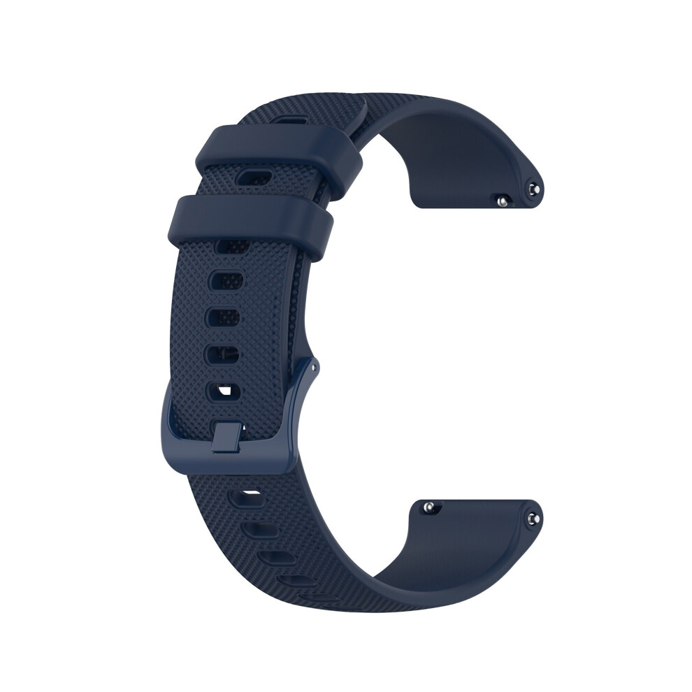 (Navy Blue) 20mm Width Soft Silicone Watch Band Watch Strap Replacement for Smart Watch