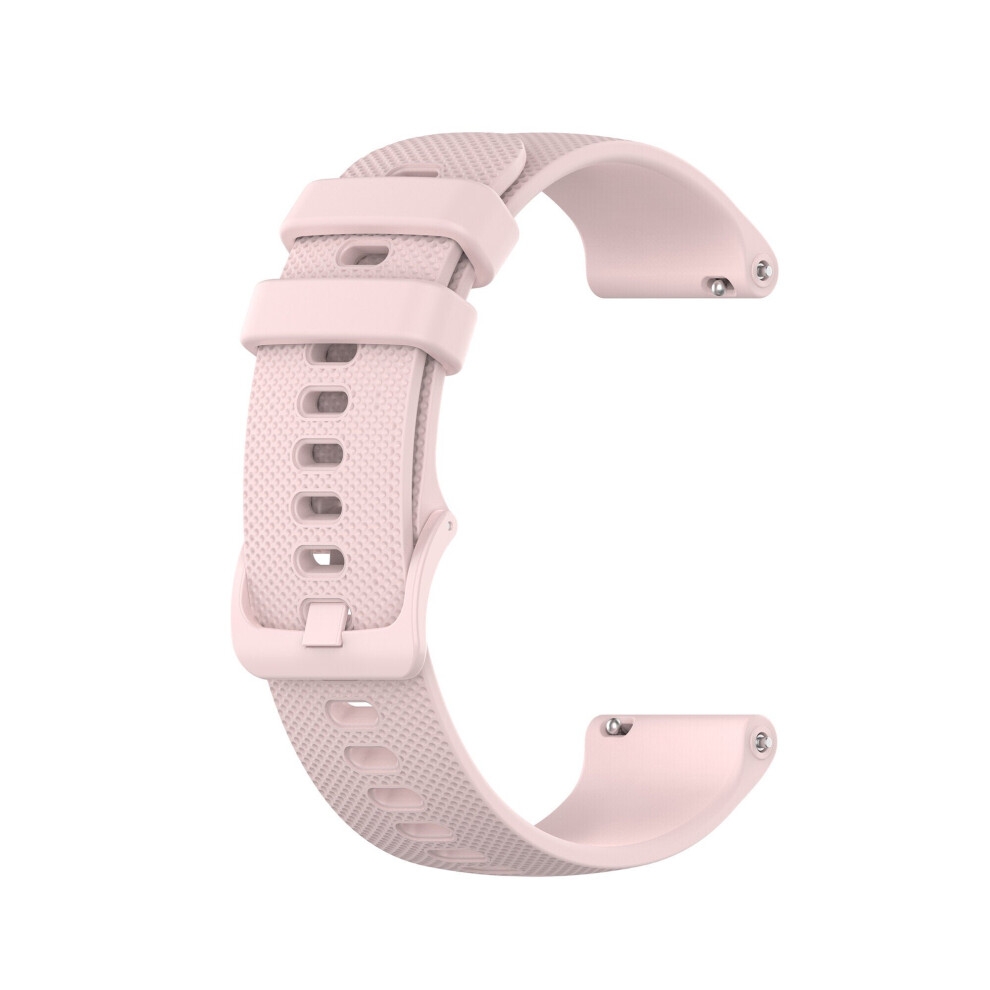 (Pink) 20mm Width Soft Silicone Watch Band Watch Strap Replacement for Smart Watch